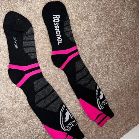 New bundle 2 pairs Rossignol WOMEN'S PREMIUM WOOL SKI SOCKS jr sz XXS size 2-3.5 - Picture 6 of 8